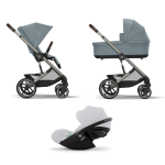 Cybex Trio Balios Stormy Blue con Cloud G i-Size Fog Grey