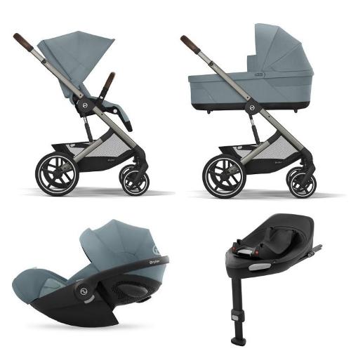 Cybex 4 in 1 Balios S Lux TPE Stormy Blue con Cloud G i-Size Plus e Isofix