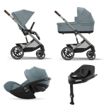 Cybex 4 in 1 Balios S Lux TPE Stormy Blue con Cloud G i-Size Plus e Isofix