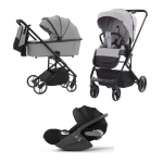 Carrello Baby Trio Alfa Cloud Grey con Cybex Cloud T i-Size
