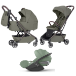 Carrello Baby Trio Magia Malted Green con Cybex Cloud T Plus I-Size 