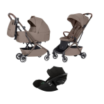Carrello Baby Trio Magia Cocoa Beige con Cybex Cloud G I-Size 