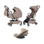 Carrello Baby Trio Magia Spice Beige con Cybex Cloud T Plus I-Size 