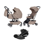 Carrello Baby Trio Magia Spice Beige con Cybex Cloud T I-Size 