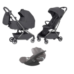 Carrello Baby Trio Magia Elm Grey con Cybex Cloud T Plus I-Size 