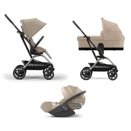 Cybex Trio EEZY S TWIST+2 Almond Beige con Cloud T Plus