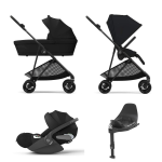 Cybex 4 in 1 Melio Carbon Magic Black con Cloud T I-Size e Isofix