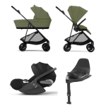Cybex 4 in 1 Melio Carbon Moss Green con Cloud T I-Size e Isofix