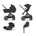 Cybex 4 in 1 Eos Lux Moon Black con Cloud T i-Size e Isofix