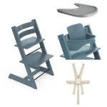 Stokke Seggiolone Tripp Trapp 4 in 1 Fiordo Blu con cinture