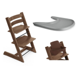 Stokke Seggiolone Tripp Trapp 3 in 1 Warm Brown con vassoio
