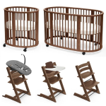 Stokke Set Nascita neonato Sleepi V3 e Tripp Trapp Warm Brown