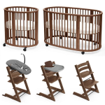 Stokke Set Nascita neonato Sleepi V3 e Tripp Trapp Warm Brown