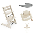Stokke Seggiolone Tripp Trapp 4 in 1 Vanilla White con cinture