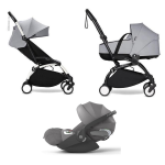 Stokke Trio Yoyo 3 White-Stone con Cybex Cloud T I-Size Plus