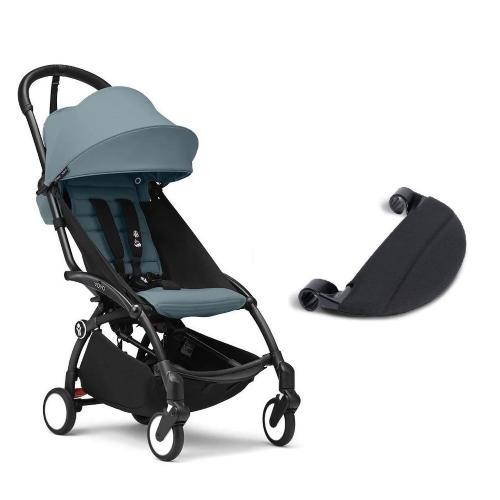 Stokke Passeggino Yoyo 3 Black-Aqua con Poggiagambe