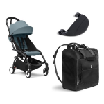 Stokke Passeggino Yoyo 3 Black-Aqua con Zaino e poggiagambe
