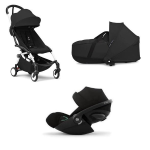 Stokke Trio Yoyo 3 White-Black con Cybex Cloud G I-Size