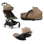 Stokke Trio Yoyo 3 White-Toffee con Cybex Cloud G Plus I-Size