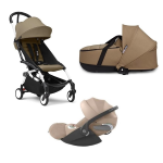 Stokke Trio Yoyo 3 White-Toffee con Cybex Cloud G Plus I-Size