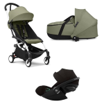 Stokke Trio Yoyo 3 White-Olive con Cybex Cloud G I-Size