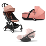 Stokke Trio Yoyo 3 White-Ginger con Cybex Cloud T Plus I-Size