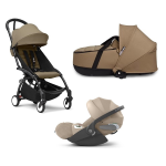 Stokke Trio Yoyo 3 Black-Toffe con Cybex Cloud T Plus I-Size