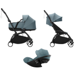 Stokke Trio Yoyo 3 Black-Aqua con Cybex Cloud G I-Size Plus