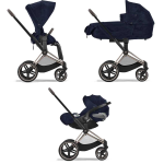 Cybex Trio Priam Rebellious Denim Blue-Rosegold e Cloud T i-Size