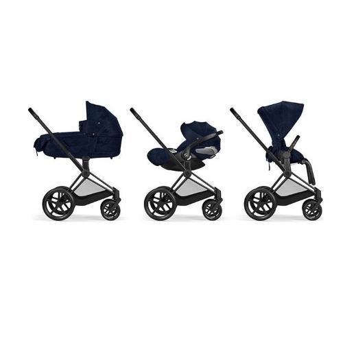 Cybex Trio Priam Rebellious Denim Blue-Matt Black e Cloud T i-Size