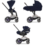 Cybex Trio e-Priam Rebellious Denim Blue-Rosegold e Cloud T i-Size