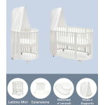 Stokke Set Sleepi V3 White con Materassi Tenda e lenzuoli