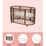 Stokke Letto Sleepi Bed V3 Warm Brown con Materasso e lenzuolo