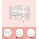 Stokke Letto Sleepi Bed V3 White con Materasso e lenzuolo