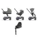 Cybex E-Priam 4 in 1 Mirage Grey-Chrome Black e Isofix