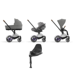 Cybex E-Priam 4 in 1 Mirage Grey-Chrome Brown e Isofix