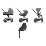 Cybex E-Priam 4 in 1 Mirage Grey-Rosegold e Isofix