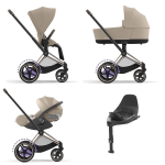 Cybex E-Priam Cozy Beige-Rosegold e Isofix