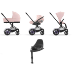 Cybex e-Priam 4 in 1 Peach Pink-Matt Black e Base Isofix