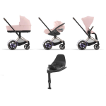 Cybex e-Priam 4 in 1 Peach Pink-Rosegold e Base Isofix