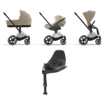 Cybex E-Priam 4 in 1 Cozy Beige-Chrome Black e Isofix