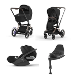 Cybex e-Priam 4-in-1 Sepia Black-rosegold e Base Isofix