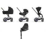 Cybex e-Priam 4 in 1 Sepia Black-Chrome Brown con Base Isofix