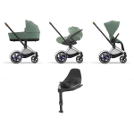 Cybex e-Priam 4 in 1 Leaf Green-Chrome Brown con Base Isofix