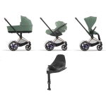 Cybex e-Priam 4 in 1 Leaf Green-Rosegold con Base Isofix