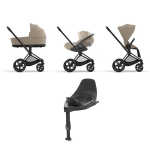 Cybex e-Priam 4 in 1 Cozy Beige-Matt Black con Isofix