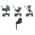 Cybex e-Priam 4 in 1 Leaf Green-Chrome Black e Base Isofix
