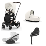 Cybex e-Priam 4 in 1 Off white-rosegold e base isofix