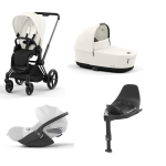 Cybex e-Priam 4 in 1 Off white-matt black e base isofix