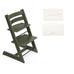 Stokke Sedia Tripp Trapp Marble Green con cuscino